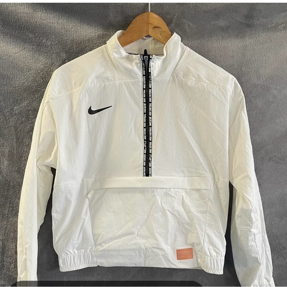 Nike Women’s Long Sleeve Half Zip FC Jacket Size Small White - Picture 5 of 5
